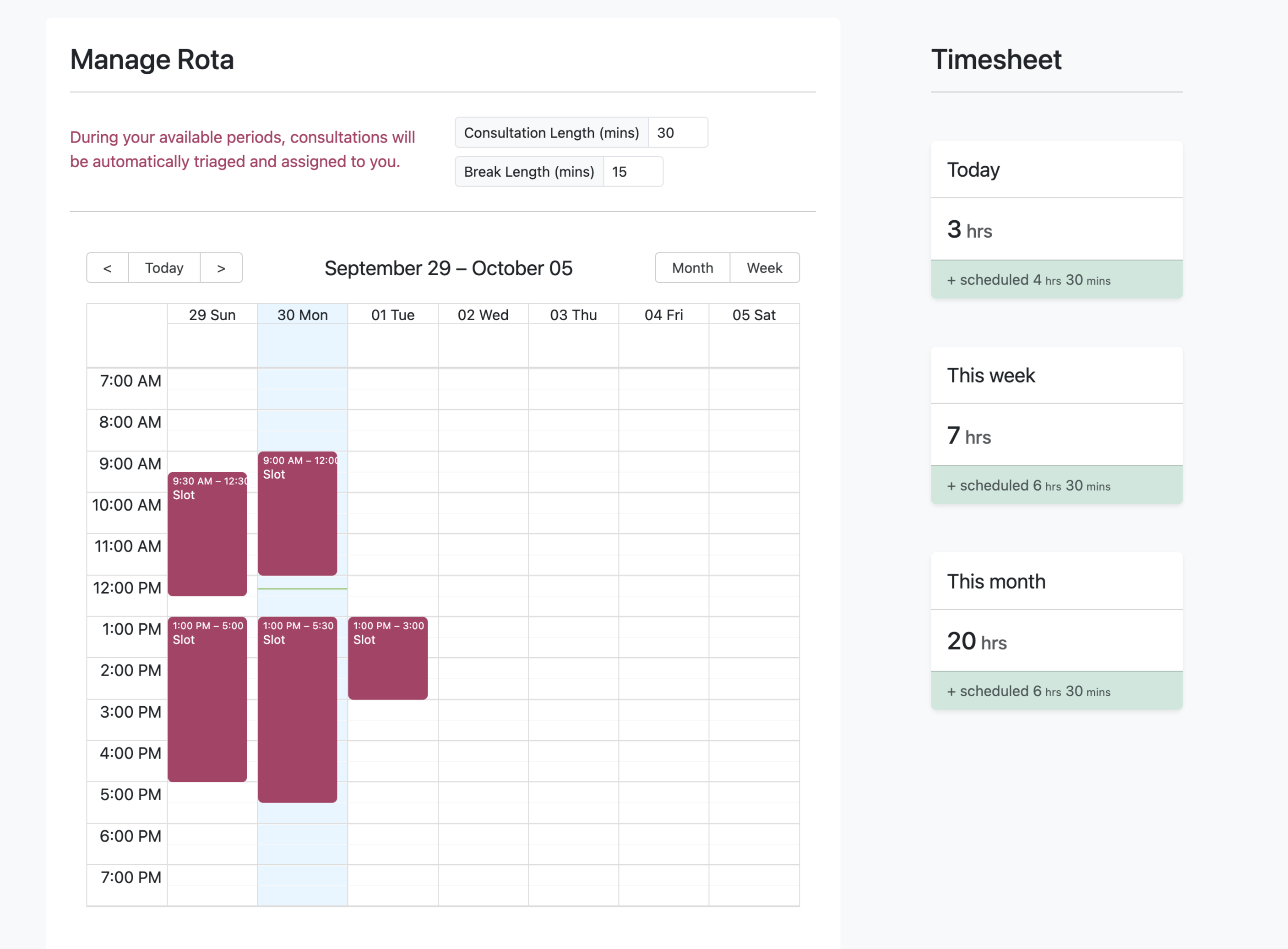 Rota Management